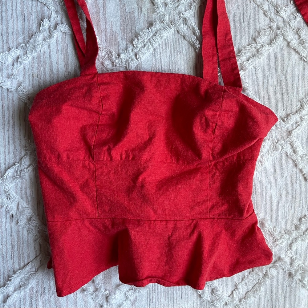 GIANNI BINI RED CROP TOP SIZE 2